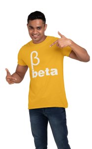 Beta (Yellow T) -Tshirts for Maths Lovers - Foremost Gifting Material for Your Close Ones