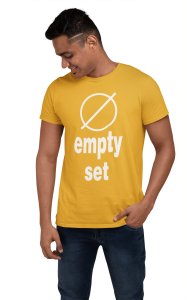 Empty set (Yellow T) -Tshirts for Maths Lovers - Foremost Gifting Material for Your Close Ones