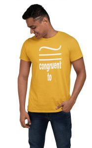 Congruent to (Yellow T) -Tshirts for Maths Lovers - Foremost Gifting Material for Your Close Ones