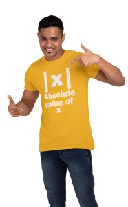 Absolute value of X IxI (Yellow T) -Tshirts for Maths Lovers - Foremost Gifting Material for Your Close Ones