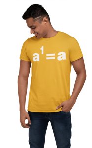 a1 = a (Yellow T) -Tshirts for Maths Lovers - Foremost Gifting Material for Your Close Ones