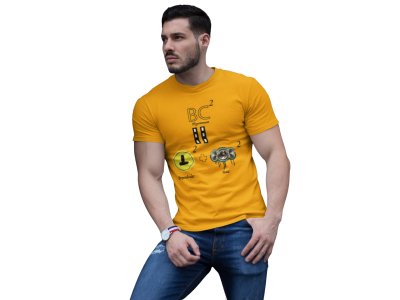 BC2=perpendicular2+base2 (Yellow T) -Tshirts for Maths Lovers - Foremost Gifting Material for Your Close Ones