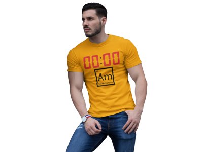 Zero:Zero Am (Yellow T) -Tshirts for Maths Lovers - Foremost Gifting Material for Your Close Ones