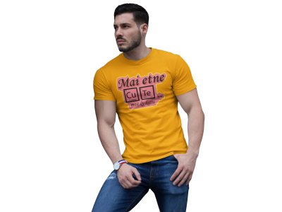 Main etne cute (Yellow T) -Tshirts for Maths Lovers - Foremost Gifting Material for Your Close Ones