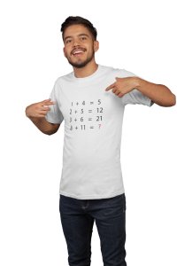 8+11=? (White T) -Tshirts for Maths Lovers - Foremost Gifting Material for Your Friends and Close Ones