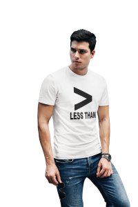 Less Than (White T) -Tshirts for Maths Lovers - Foremost Gifting Material for Your Friends and Close Ones