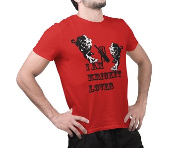 I am Kricket Lover - Red - Printed - Sports cool Men's T-shirt