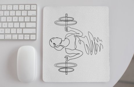 Women Lifting weight- Designable Printed Mousepads(20cm x 18cm)