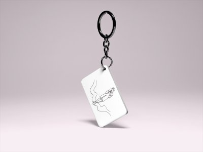 Girl- Printed Acrylic Keychains(Pack Of 2)