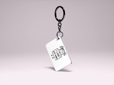 I love my mom- Printed Acrylic Keychains(Pack Of 2)