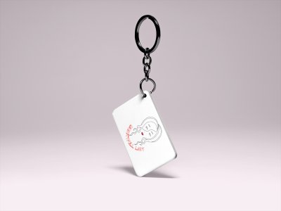 Beautiful Lady- Printed Acrylic Keychains(Pack Of 2)