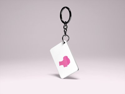 Pink Lady- Printed Acrylic Keychains(Pack Of 2)
