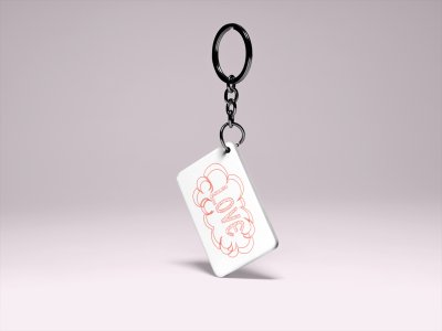 Love Cloud- Printed Acrylic Keychains(Pack Of 2)