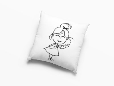 Blushing Girl-Printed Pillow Covers For (Pack Of Two)