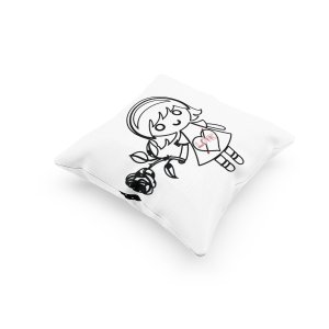 Rose Girl-Printed Pillow Covers For (Pack Of Two)