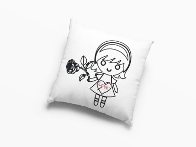 Rose Girl-Printed Pillow Covers For (Pack Of Two)