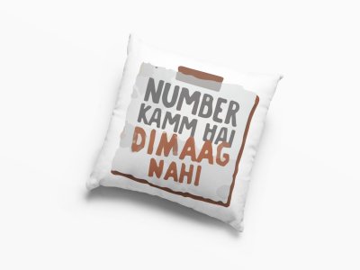 Number Kamm Hai Dimaag Nahi - Printed Pillow Covers For Bollywood Lovers(Pack Of Two)