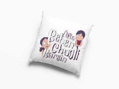 Aao Behen Chugli Karein- Printed Pillow Covers For Bollywood Lovers(Pack Of Two)