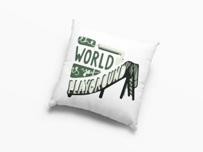 The World Is Your Playground - Printed Pillow Covers For Bollywood Lovers(Pack Of Two)