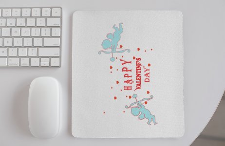 Happy Valentine's Day With Too Cute for Cupid - Designable Printed Mousepads(20cm x 18cm)