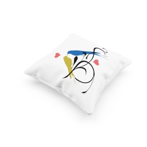 Love Birds With Cute Heart-Printed Pillow Covers For (Pack Of Two)