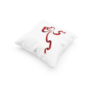 Heart Ribbons -Printed Pillow Covers For (Pack Of Two)