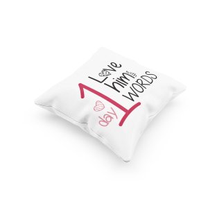 Love Him With Words -Printed Pillow Covers For (Pack Of Two)