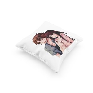 Anime Couple-Printed Pillow Covers For (Pack Of Two)