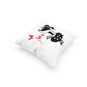 Girl with letter-Printed Pillow Covers For (Pack Of Two)