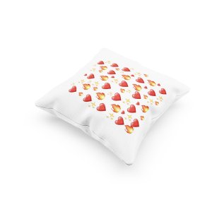 Emoji Fire Hearts Emoji Background -Printed Pillow Covers For (Pack Of Two)