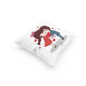Cute Little Couple Holding Hands -Printed Pillow Covers For (Pack Of Two)