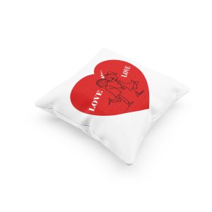 Cute Coulpe Inside The Heart -Printed Pillow Covers For (Pack Of Two)