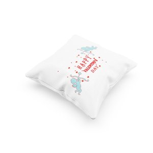 Happy Valentine's Day With Too Cute for Cupid -Printed Pillow Covers For (Pack Of Two)