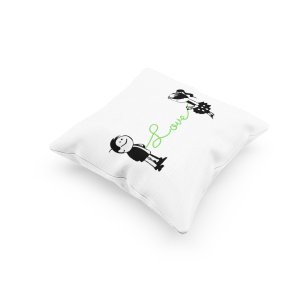 Love Text Between Girl And Boy -Printed Pillow Covers For (Pack Of Two)