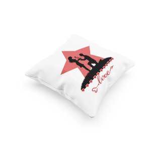 Man Proposing Women With Rose -Printed Pillow Covers For (Pack Of Two)