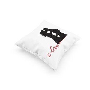 Cute Kissing Couple with arrow in love -Printed Pillow Covers For (Pack Of Two)