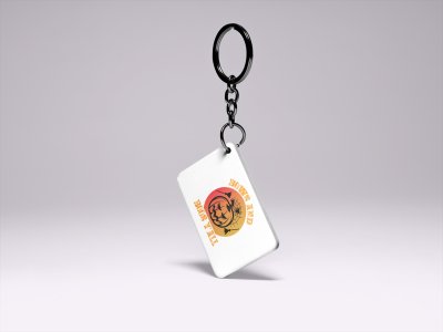 Bows and-Printed Acrylic Keychains(Pack Of 2)