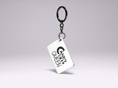 Candy Corn Queen Black Text -Haunted House-Printed Acrylic Keychains(Pack Of 2)