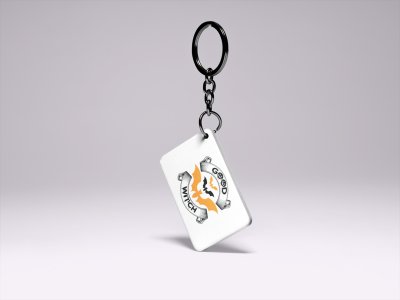 Good witch -Printed Acrylic Keychains(Pack Of 2)