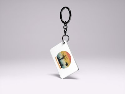 Halloween - text illustration graphic-Printed Acrylic Keychains(Pack Of 2)