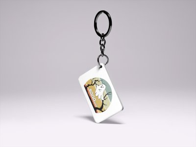 BOO.....-Flying Ghost-Printed Acrylic Keychains(Pack Of 2)