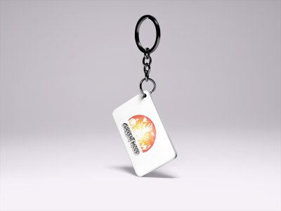 Current Mood Black And White Text-Printed Acrylic Keychains(Pack Of 2)