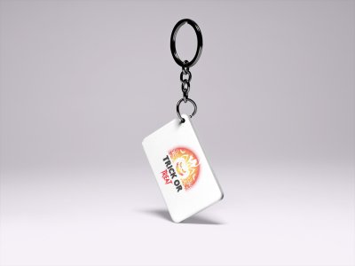 Trick Or Treat-Printed Acrylic Keychains(Pack Of 2)
