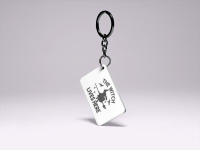 The Witch Lives Here-Printed Acrylic Keychains(Pack Of 2)