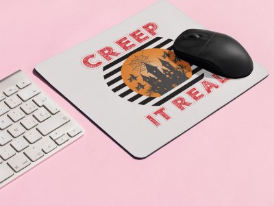 Creep It Real Red Text -Haunted House -Halloween Theme Mousepads