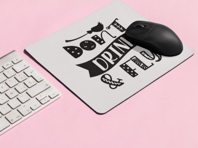 Don't drink & fly, Broom -Halloween Theme Mousepads