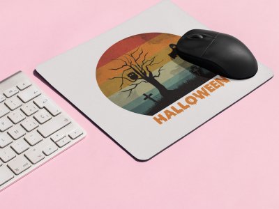 Halloween - text illustration graphic -Halloween Theme Mousepads