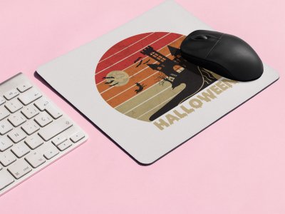 Witch entry -Haunted Houses-Ghost-Halloween Theme Mousepads