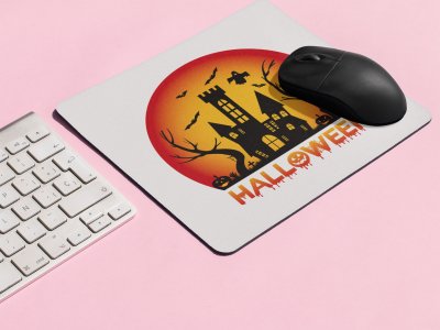 Halloween, Semi circle-Flying Bats -Halloween Theme Mousepads