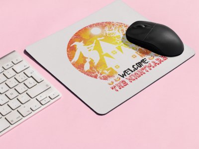 Welcome The Nightmare-Flying Witch-Halloween Theme Mousepads